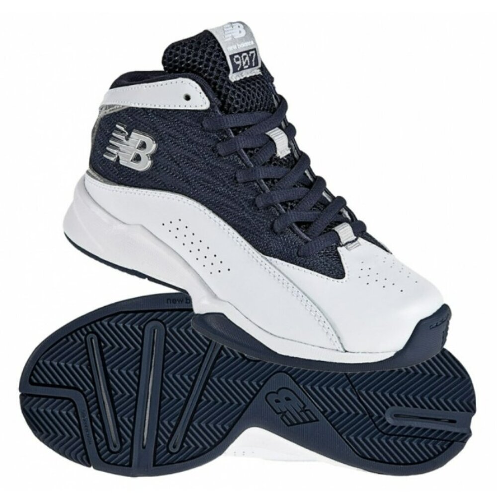 New Balance 907 White Blue Basketball Kids Boys‎ Girls Unisex Shoes Size 4